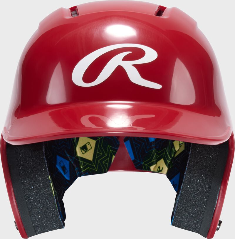 Rawlings CoolFlo Max Youth Batting Helmet, Scarlet, M/L
