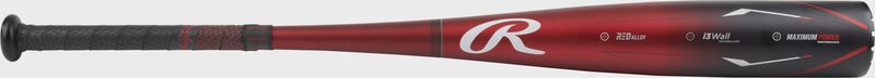 A red/black Rawlings 5150 USSSA bat with a white "R" logo - SKU: RUT3510 loading=