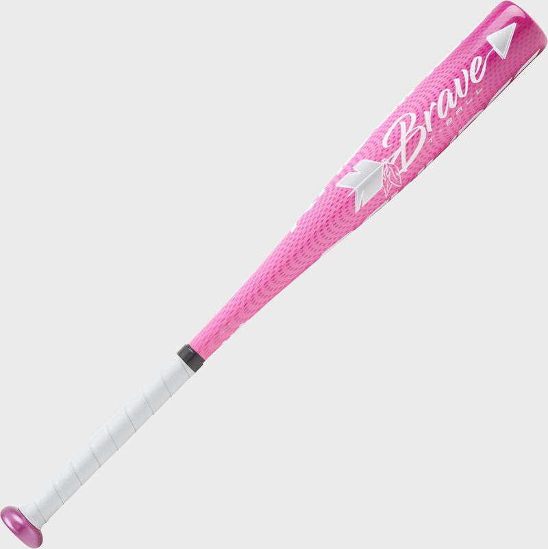 A pink Rawlings Brave -12 youth t-ball bat - SKU: TBBR12