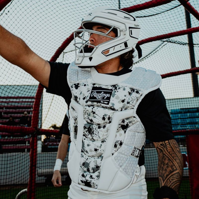 Limited Edition Mach Splatter Catcher's Gear Set, Adult, Black/White