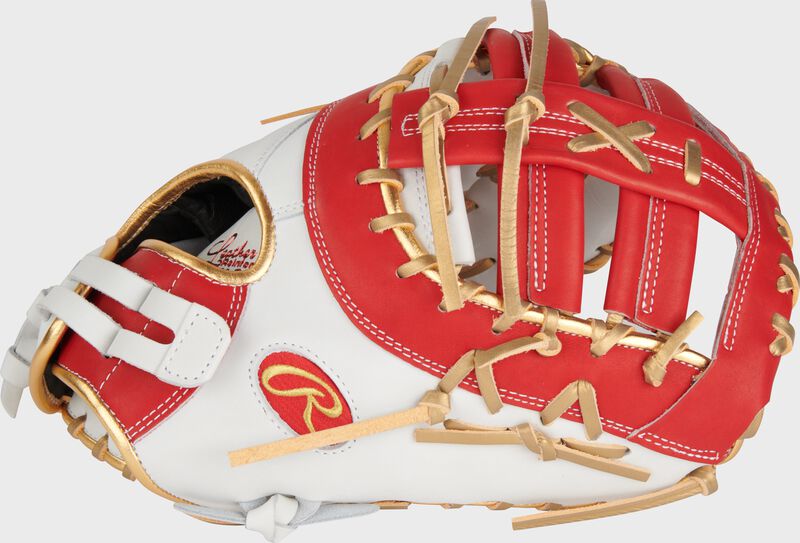 Liberty Advanced Color Series 13 in 1st Base Mitt, White/Scarlet, Right loading=