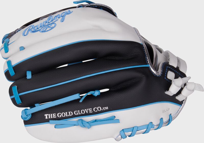 White and Black Speed Shell back of a Liberty Advanced 12.25" fastpitch glove