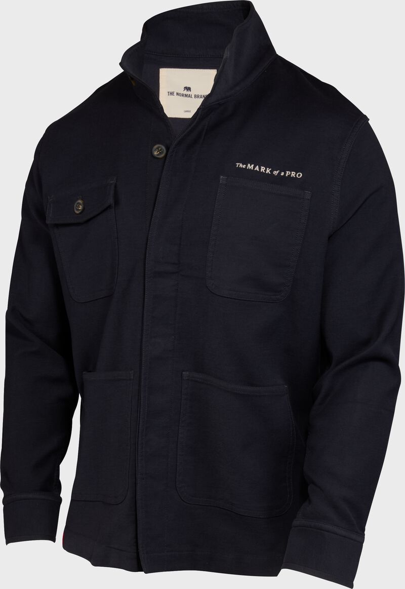 Rawlings x The Normal Brand Comfort Terry Chore Coat, Navy, Adult 2XL