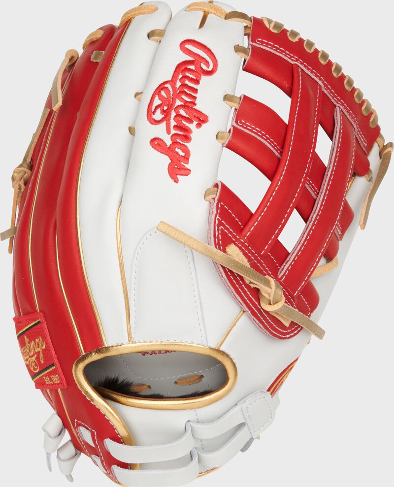 Liberty Advanced Color Series 12.75 in Outfield Glove, White/Scarlet, Left loading=