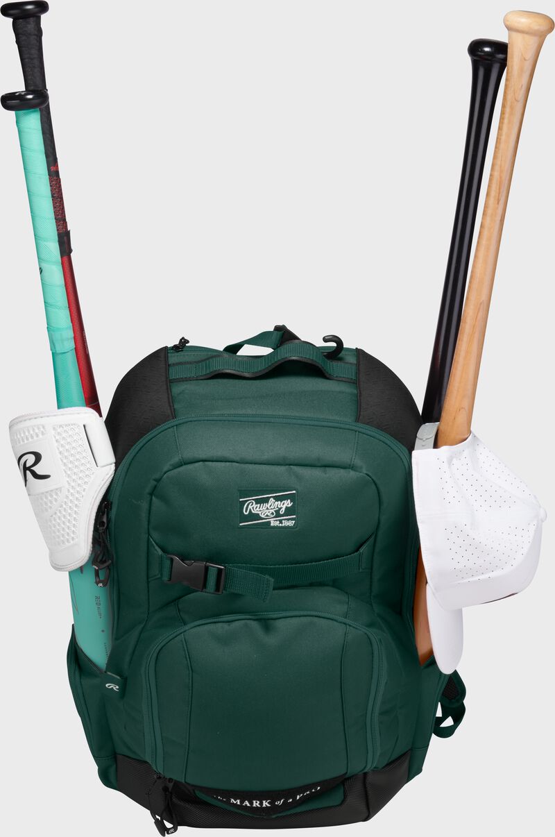 Rawlings Journey Players Backpack, Dark Green