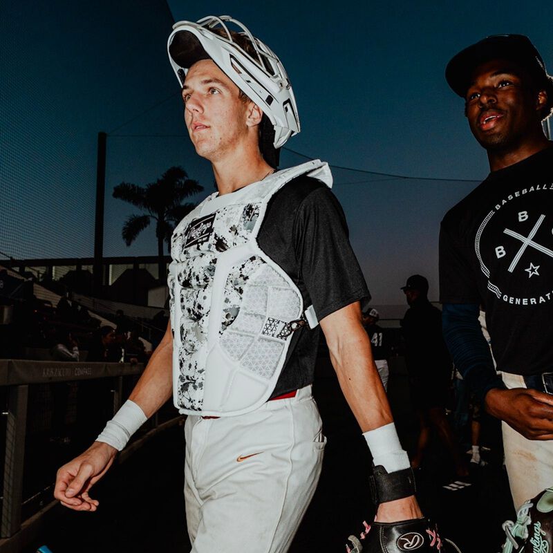 Limited Edition Mach Splatter Catcher's Gear Set, Adult, Black/White