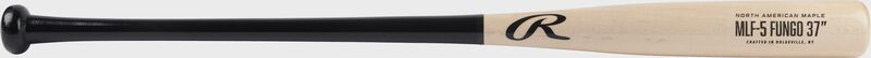 A 37" Rawlings maple fungo bat, Black/Natural- SKU: MFL5-B-NA-37 loading=