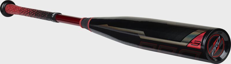 A black and red 2021 Quatro Pro BBCOR -3 Bat loading=