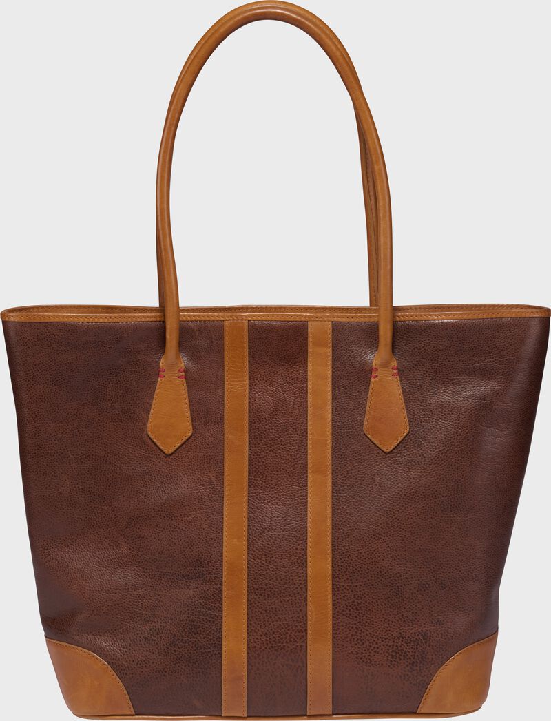 Alternate side view of a brown Rawlings Heritage Tote Bag
