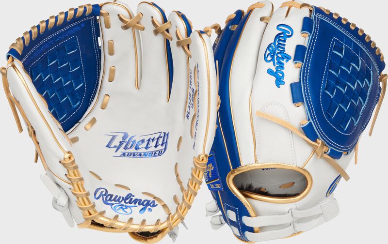 Liberty Advanced Color Series 12 in Fastpitch Glove, White/Royal, Right loading=