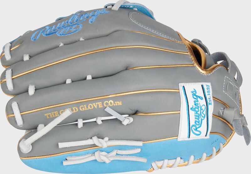 Liberty Advanced Color Series 12.75 in Outfield Glove, Gray/Columbia Blue, Left loading=