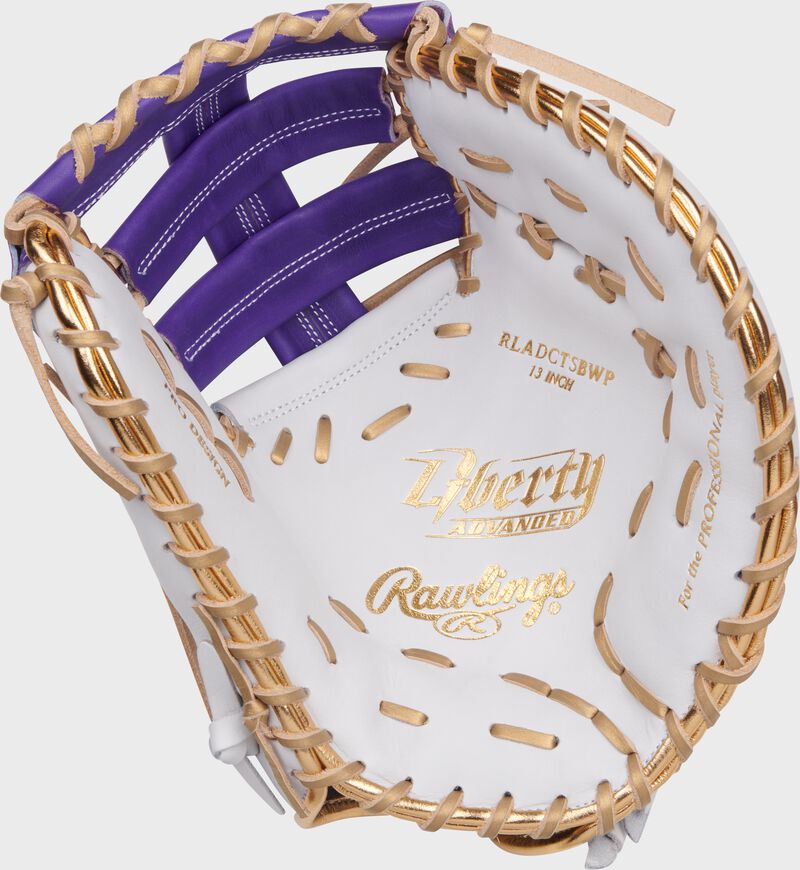 Liberty Advanced Color Series 13 in 1st Base Mitt, White/Purple, Left loading=