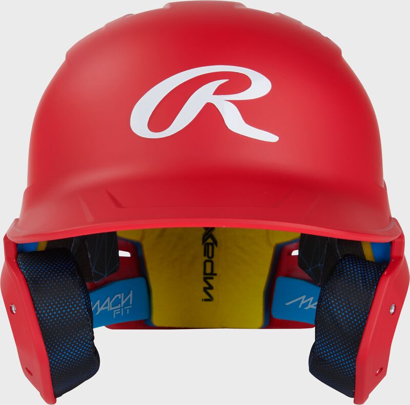 Rawlings Mach Fit Baseball Batting Helmet, Scarlet