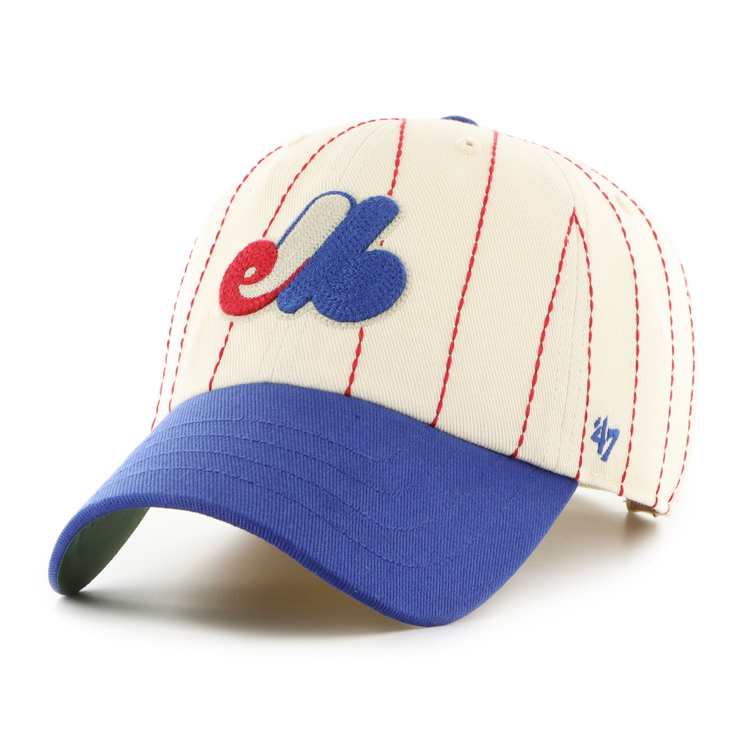 Montreal Expos Cooperstown Rawlings '47 Brand Pinstripe Clean Up Hat