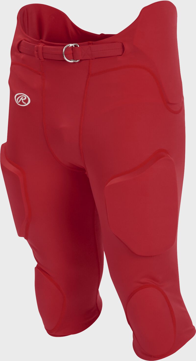 Front of Rawlings Scarlet Adult Lightweight Football Pants - SKU #FPL loading=