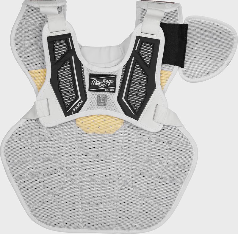 Back harness of a black CMPCN Mach chest protector loading=