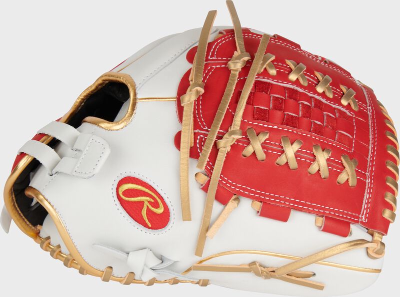 Liberty Advanced Color Series 12.5 in Fastpitch Glove, White/Scarlet, Right loading=