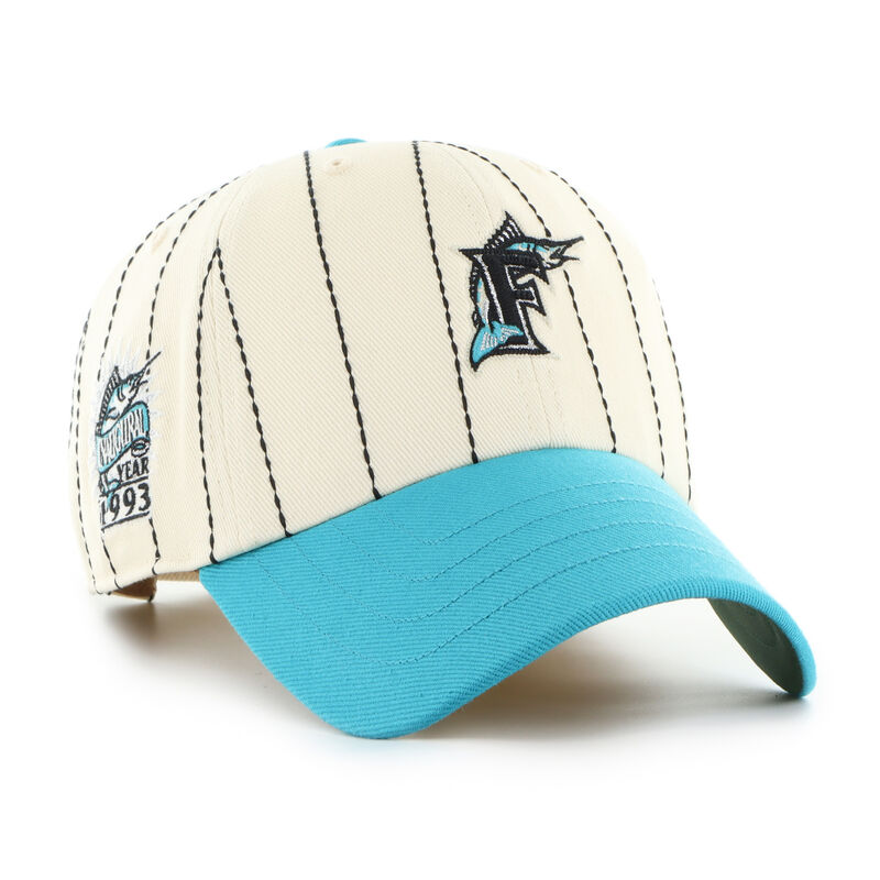 Miami Marlins Rawlings '47 Brand Pinstripe Clean Up Hat