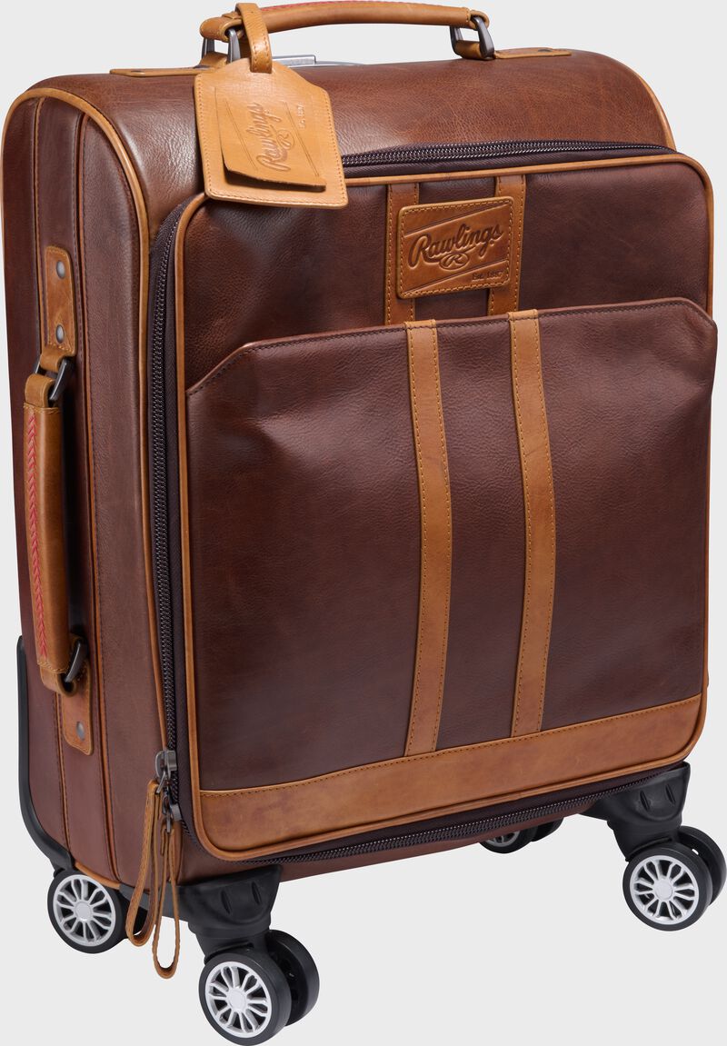 Angle view of a Rawlings Heritage Spinner Trolley Bag loading=