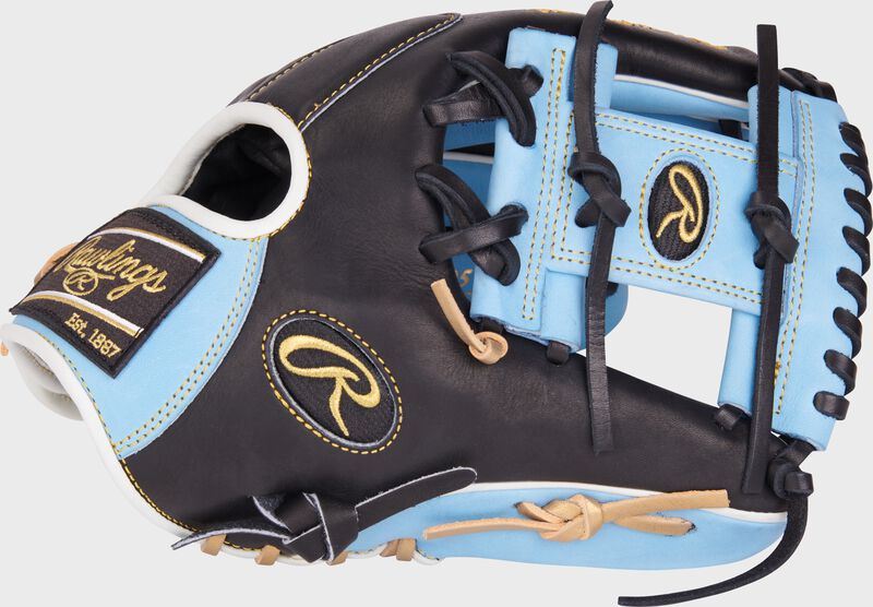 Thumb of a Columbia blue/navy Heart of the Hide R2G 11.75" infield glove with a Columbia blue I-web - SKU: PROR205-2CB