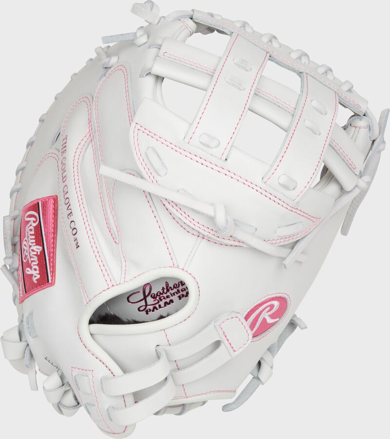 Liberty Advanced Color Series 34 in Catcher's Mitt, White/Pink, Right loading=