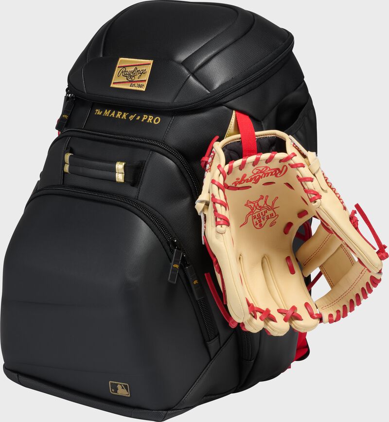 Rawlings Leather Gold Collection Backpack, Black