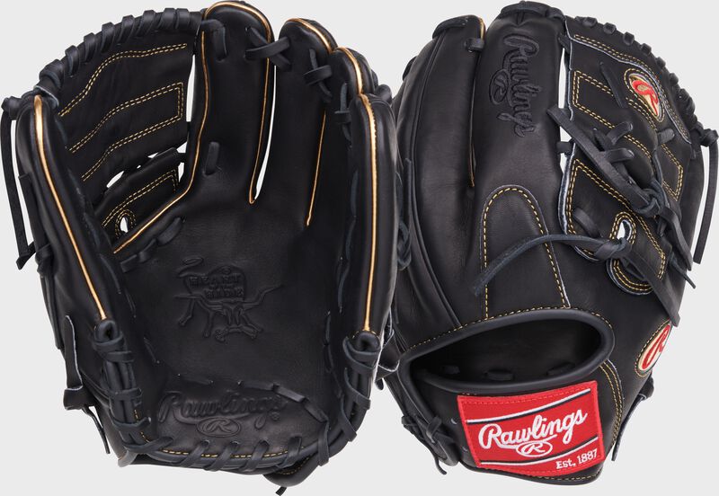 2 views showing the palm and back of a Gameday 57 Zack Greinke Heart of the Hide glove - SKU: RSGPRO206-9ZG