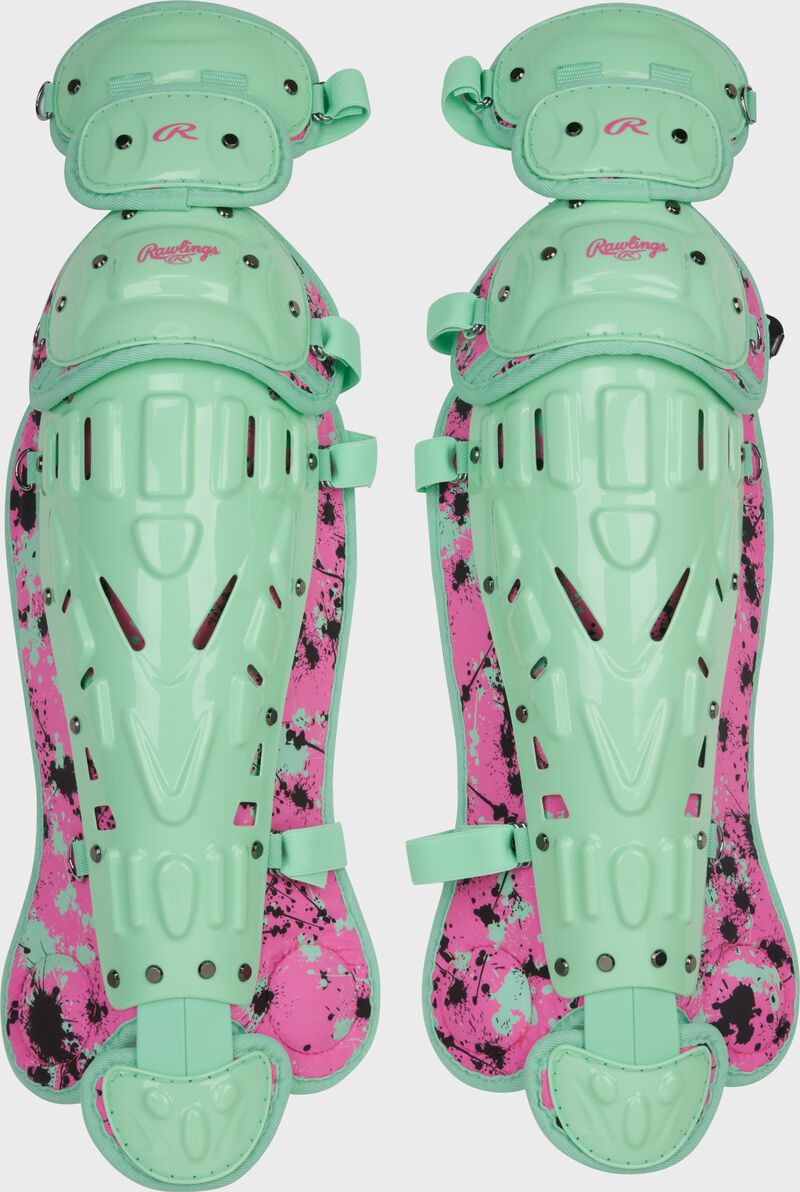 Limited Edition Mach Splatter Catcher's Gear Set, Mint/Pink, Youth