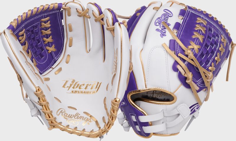 Liberty Advanced Color Series 12.5 in Fastpitch Glove, White/Purple, Left