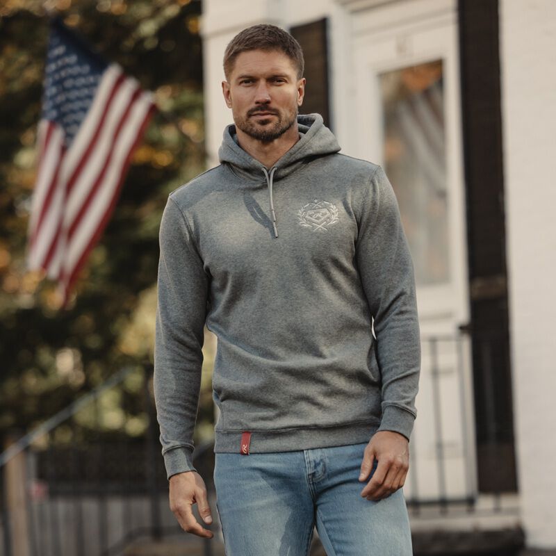 Rawlings x The Normal Brand Puremeso Fleece Hoodie, Athletic Grey, Adult 3XL