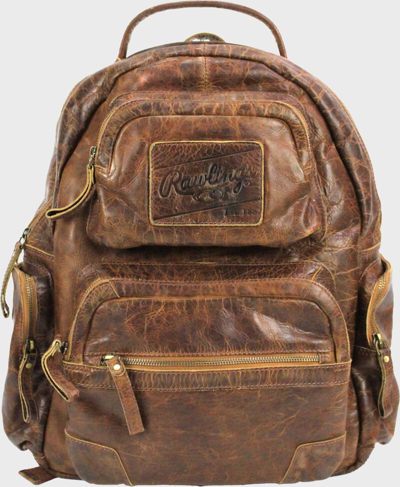 Origins Distressed Leather Backpack loading=