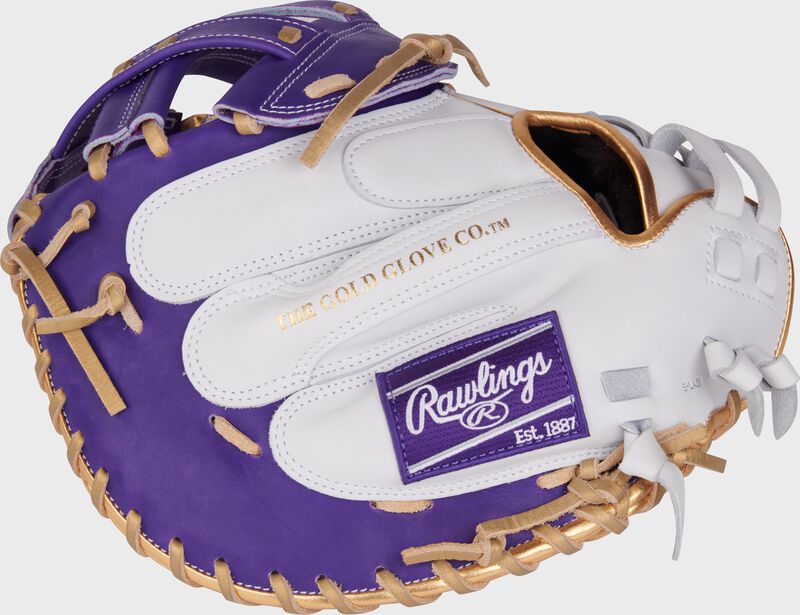 Liberty Advanced Color Series 34 in Catcher's Mitt, White/Purple, Right loading=