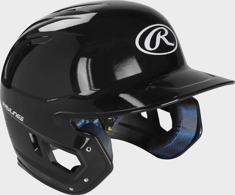 Front right-side view of Rawlings Mach Gloss Batting Helmet - SKU: MCH01A