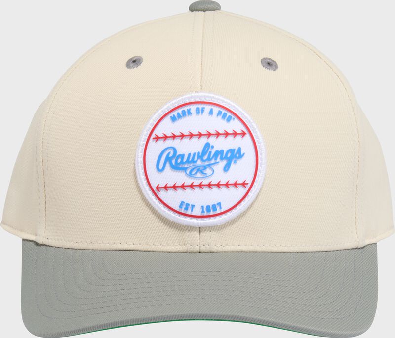 Rawlings Gray Baseball Logo Hat