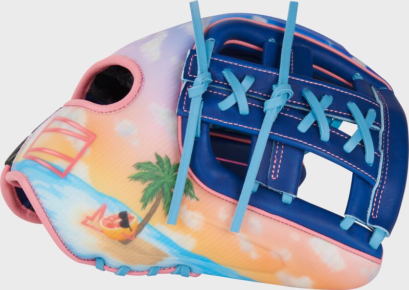 Thumb of a 2024 Grapefruit League REV1X infield glove with a royal split laced single post web - SKU: REV205-32RP loading=