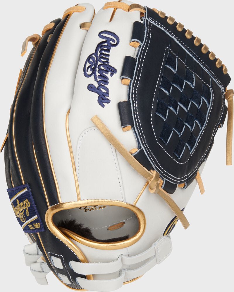 Liberty Advanced Color Series 12 in Fastpitch Glove, White/Navy, Right loading=