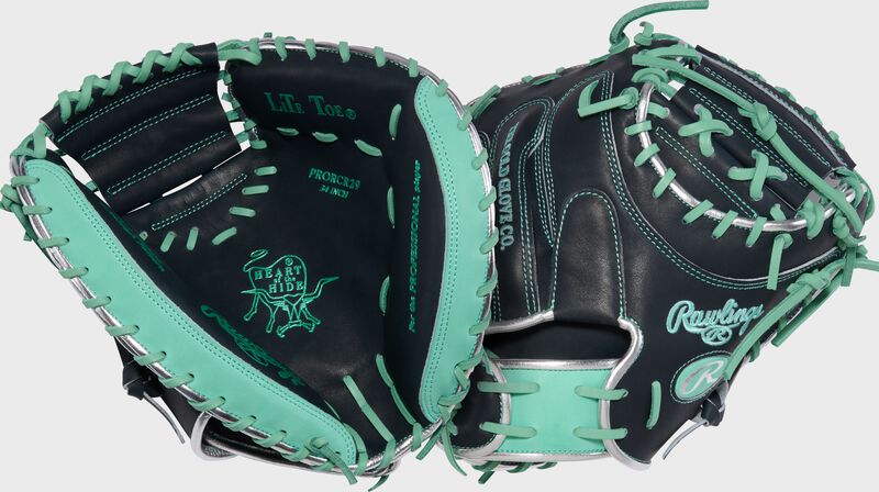 Rawlings Cal Raleigh Heart of the Hide 34-Inch Catcher's Mitt, Right Hand Throw