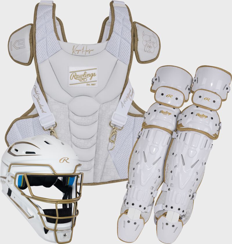 Rawlings Kinzie Hansen Catcher's Set, White, L