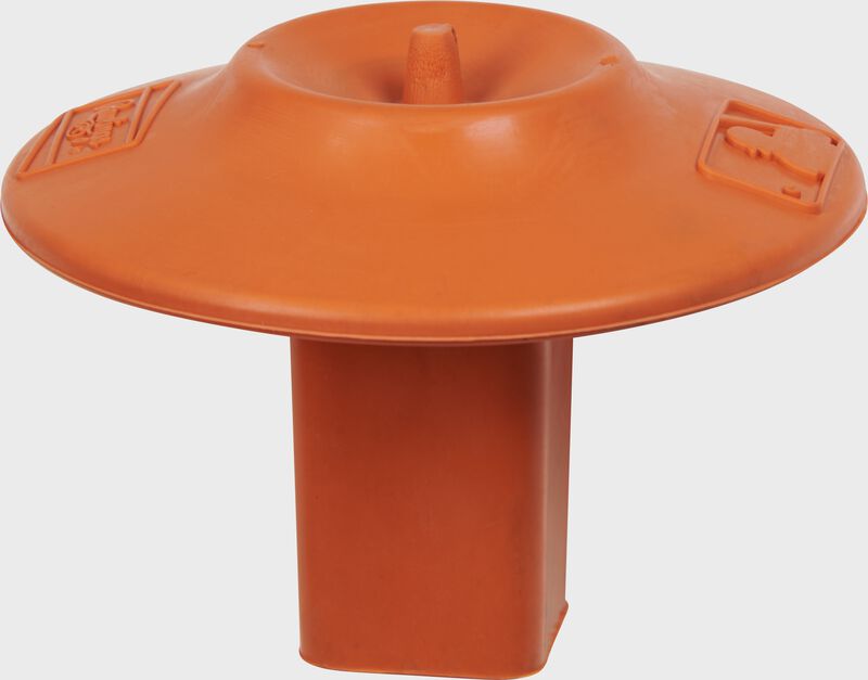 An orange Rawlings mushroom cap anchor plug - SKU: RMAP
