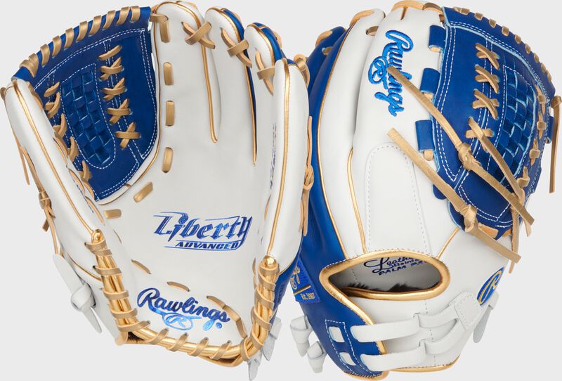 Liberty Advanced Color Series 12.5 in Fastpitch Glove, White/Royal, Right loading=