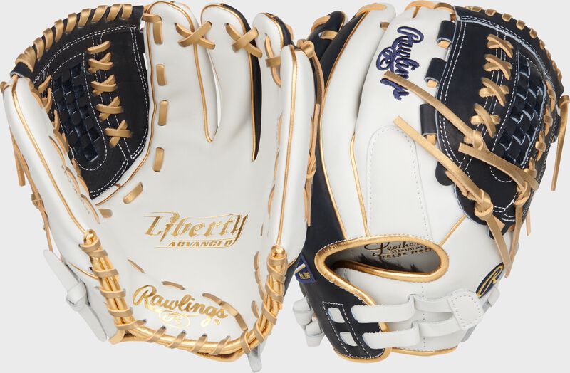 Liberty Advanced Color Series 12.5 in Fastpitch Glove, White/Navy, Right loading=