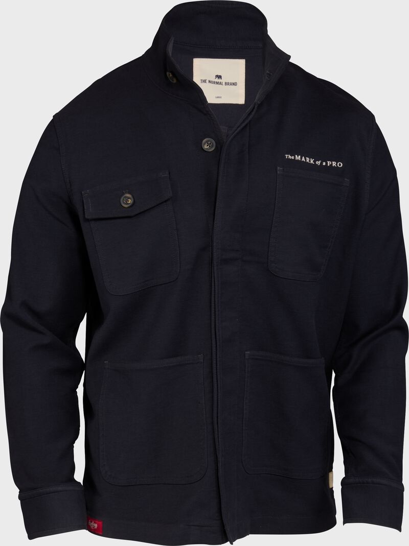 Rawlings x The Normal Brand Comfort Terry Chore Coat, Navy, Adult 2XL