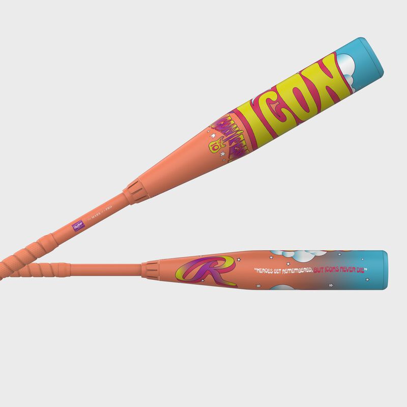 Rawlings Icon Fest Peach USSSA Baseball Bat, -10, 31 in