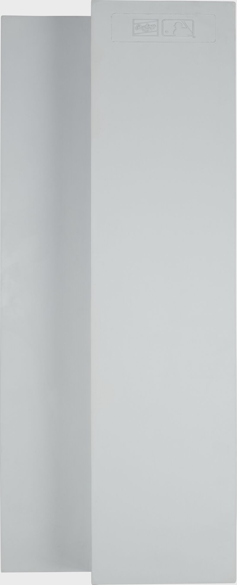 Top of a white Rawlings pro step down pitching rubber - SKU: RPSDPR