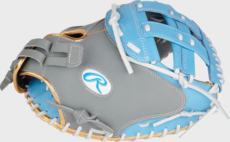 Liberty Advanced Color Series 34 in Catcher's Mitt, Gray/Columbia Blue, Right loading=
