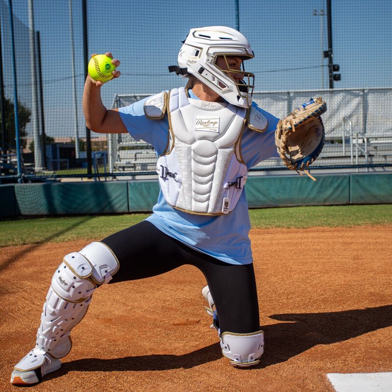 Rawlings Kinzie Hansen Catcher's Set, White, L