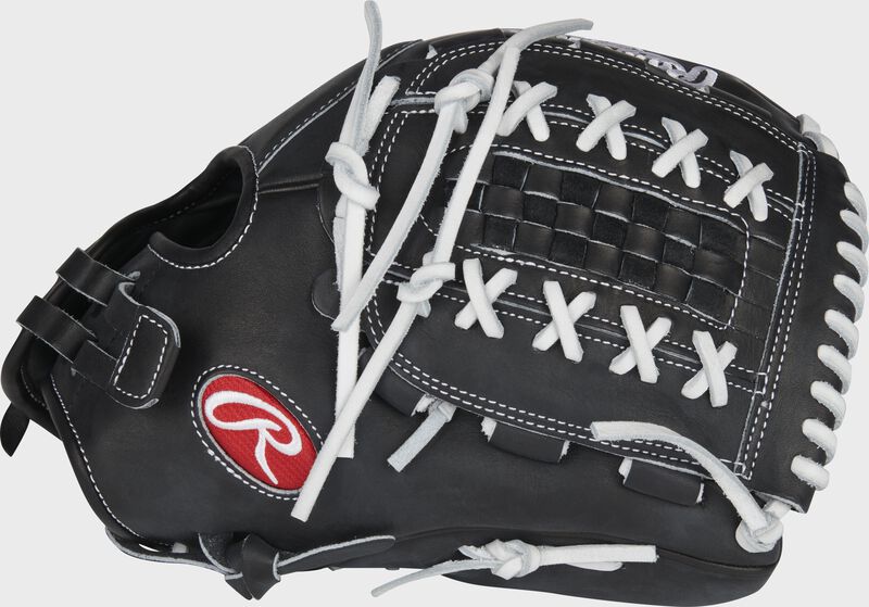 Thumb of a black 2022 Heart of the Hide 12.5-Inch softball glove with a laced Basket web - SKU: PRO125SB-18GB