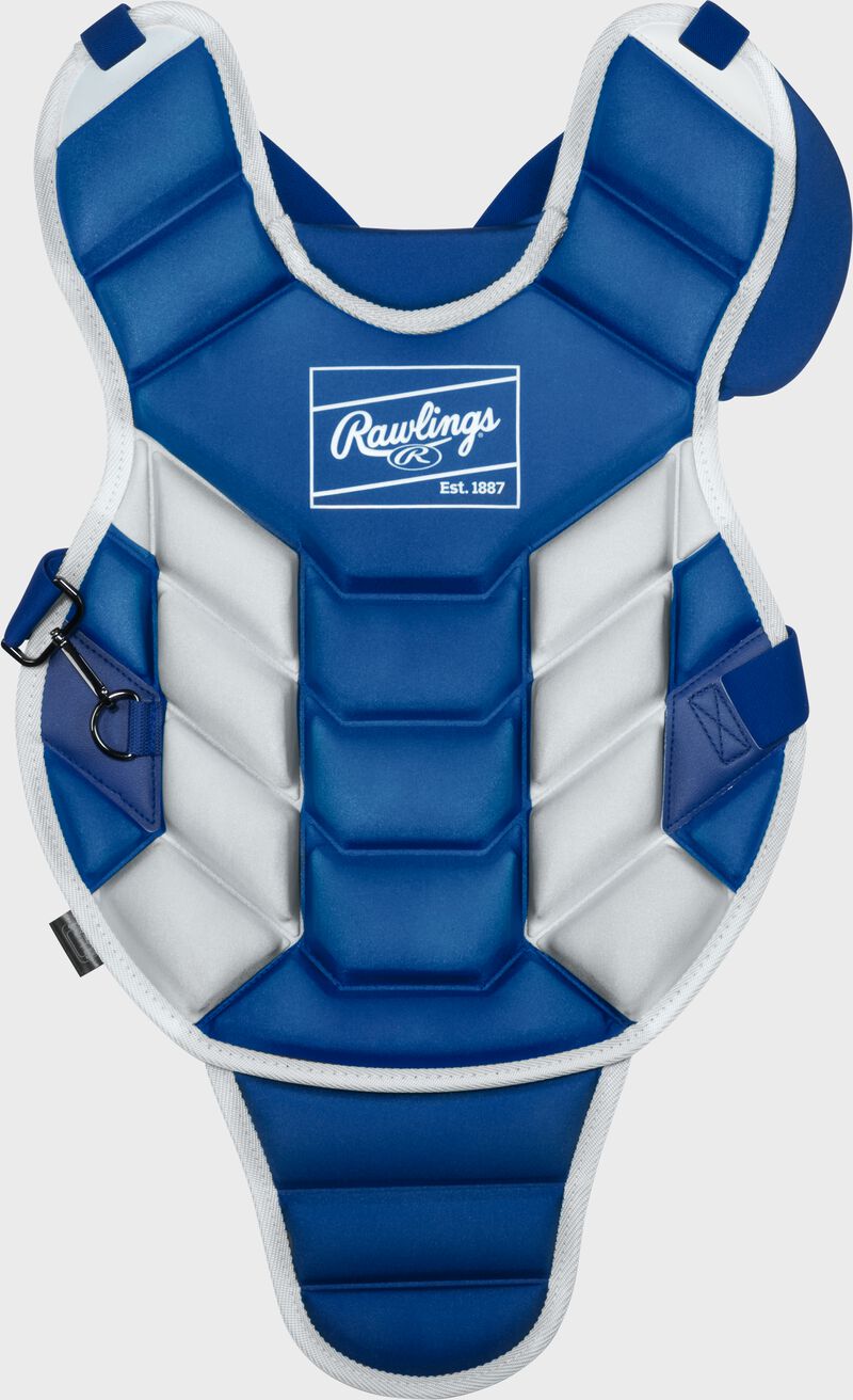 A royal Rawlings Players 3 Series chest protector