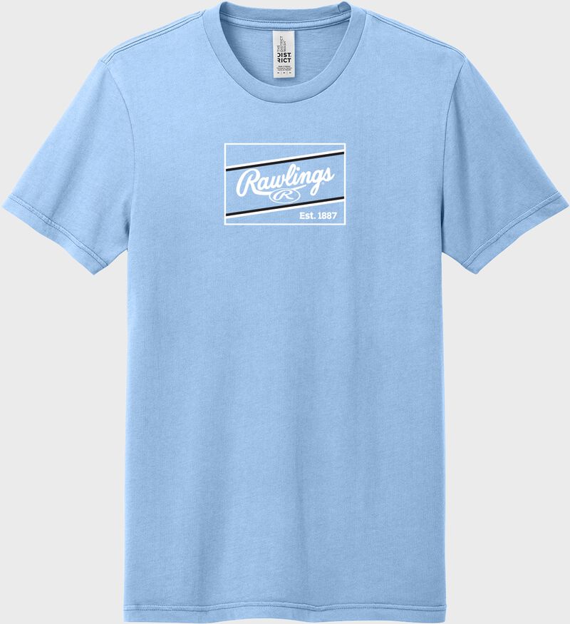 A light blue Rawlings patch T-shirt loading=