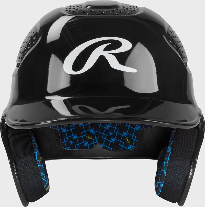 Rawlings RX2 Gloss Baseball Batting Helmet, Black, Senior